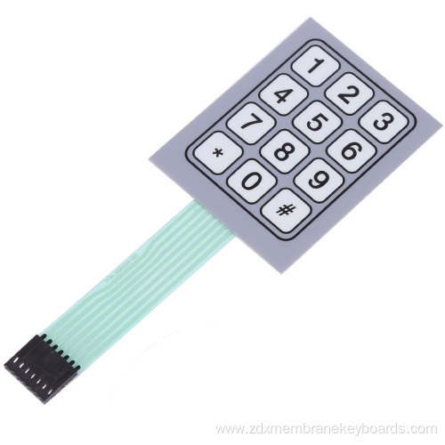 PET Membrane Switch with Transparent Window and Buttons